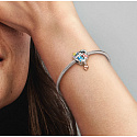 Charm Sterling silver 925 Disney Lilo & Stitch - Ohana, family, bead for bracelet