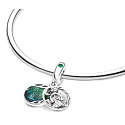 Charm Sterling silver 925 Marvel Star Wars Yoda 2in1, bracelet pendant