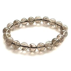 Azeztulite chestnut Asai bracelet 10 - 11mm / 16 - 17 cm, high frequency energy Azeztulite chestnut Asai bracelet 10 - 11mm / 16 - 17 cm, high frequency energy