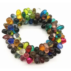 Ancient glass bracelet handmade from Nepal colorful with glass beads 21 cm 62 g