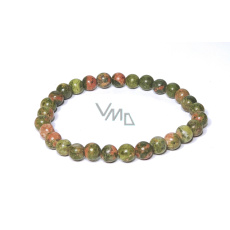 Unakit bracelet elastic natural stone, ball 6 mm / 16-17 cm, stone of personal growth and vision Unakit bracelet elastic natural stone, ball 6 mm / 16-17 cm, stone of personal growth and vision