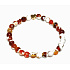 Agate fire lace facet bracelet elastic natural stone, ball 6 mm / 16 - 17 cm