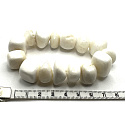 Scolecite elastic bracelet made of natural stone, stone approx. 1 cm, 6 mm / 16 - 17 cm, cleansing stone