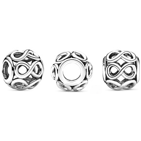 Charm Sterling silver 925 Infinite Glow, friendship bracelet bead Charm Sterling silver 925 Infinite Glow, friendship bracelet bead