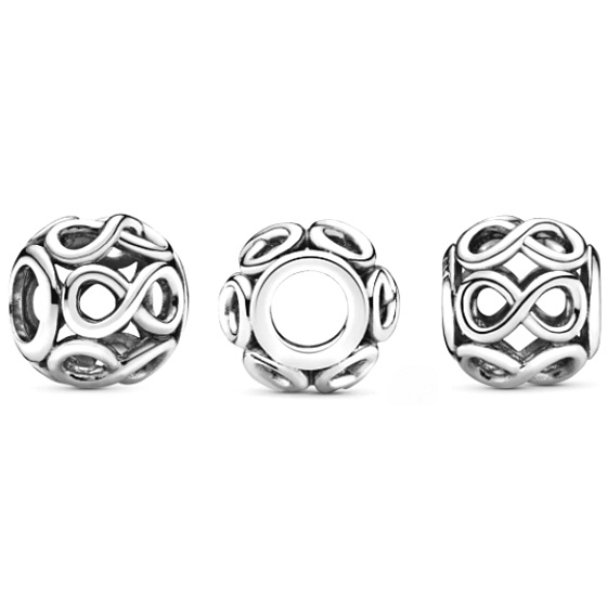 Charm Sterling silver 925 Infinite Glow, friendship bracelet bead