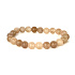 Tourmaline bracelet elastic natural stone, ball 8 mm / 16 - 17 cm, guardian of good mood