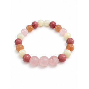 Bracelet with a story – I love you, Mom, natural minerals, 8 mm bead / wrist 14–15 cm