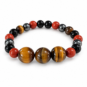 Bracelet with a story – Best Dad, natural minerals, 8 mm bead / wrist 14–15 cm