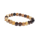 Brown lace agate elastic bracelet, natural stone, 8 mm bead / 16 - 17 cm, provides courage and strength