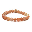 Sunstone bracelet elastic natural stone, bead 8 mm / 16-17 cm, hides the power of the Sun and fire