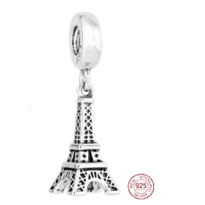 Sterling silver 925 Paris Eiffel Tower, travel bracelet pendant