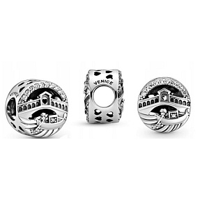 Sterling silver 925 Venice Ponte di Rialto, travel bracelet bead Sterling silver 925 Venice Ponte di Rialto, travel bracelet bead