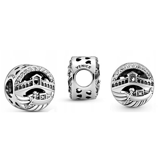 Sterling silver 925 Venice Ponte di Rialto, travel bracelet bead
