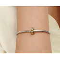 Charm Sterling silver 925 Sparkling bee, bead on bracelet animal
