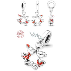Charm Sterling silver 925 Disney Minnie Mouse & Mickey Mouse kissing, bracelet pendant Charm Sterling silver 925 Disney Minnie Mouse & Mickey Mouse kissing, bracelet pendant
