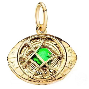 Charm Sterling silver 925 Marvel Doctor Strange time stone, bracelet charm
