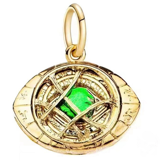 Charm Sterling silver 925 Marvel Doctor Strange time stone, bracelet charm