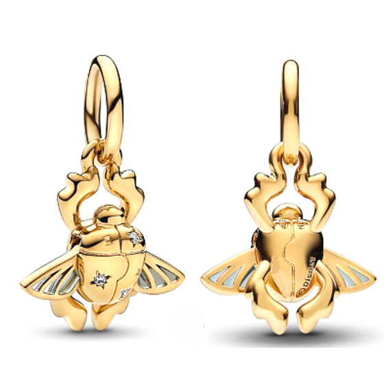 Charm Sterling silver 925 Disney Scarab from Aladdin, animal bracelet pendant