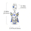 Charm Sterling silver 925 Ancient Egyptian cat, travel bracelet pendant
