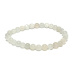 Moonstone grey bracelet elastic natural stone, ball 6 mm / 16 - 17 cm, stone of destiny