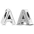Charm Sterling silver 925 Alphabet letter A, bead for bracelet