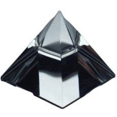 Crystal Glass Smooth Pyramid 40 mm - Paperweight, Gift Box