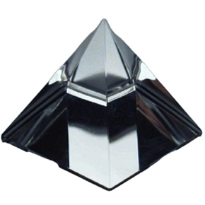 Crystal Glass Smooth Pyramid 40 mm - Paperweight, Gift Box