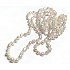 Pearl white natural irregular necklace 160 cm, symbol of femininity, brings admiration