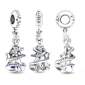 Charm Sterling silver 925 Disney Cinderella - magical moment, pendant for bracelet