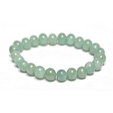 Jadeite Burmese green bracelet elastic natural stone, ball 8 mm / 16 - 17 cm