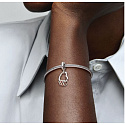Charm Sterling silver 925 Heart full of hearts, 3in1 love bracelet pendant