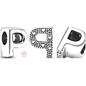 Sterling silver 925 Alphabet letter P, bead for bracelet