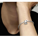 Charm Sterling silver 925 Squirrel, bead for bracelet, animal