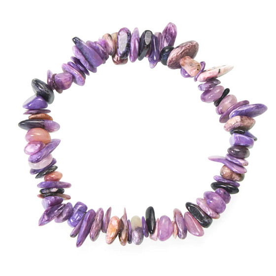 Charoit bracelet elastic chopped natural stone 19 cm, magic and spells, miracle from Yakutia