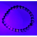 Hackmanit bracelet elastic natural stone, ball 6 mm / 16 - 17 cm, stone of double cleansing, body and soul