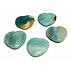 Amazonite Hmatka, heart-shaped healing gemstone natural stone 3 cm, 1 piece, stone of hope