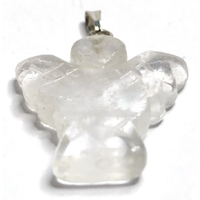 Crystal Angel guardian pendant natural stone hand cut 3 cm 1 piece, stone stones