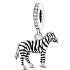 Charm Sterling Silver 925 Zebra Horse in Pajamas, Animal Bracelet Pendant