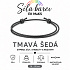 Power of Colors Cord Bracelet – Dark Gray | Symbol of strength, stability, and prudence | adjustable 16 - 30 cm