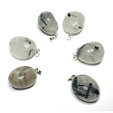 Crystal with Tourmaline Tumbler pendant natural stone, 2,2-3 cm, 1 piece, stone stones