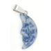 Sodalite Moon pendant natural stone, hand cut figurine 2,2 x 10 mm, stone communication