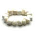 Scolecite elastic bracelet made of natural stone, stone approx. 1 cm, 6 mm / 16 - 17 cm, cleansing stone