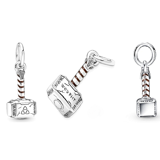 Sterling silver 925 Marvel The Avengers, Thor's Hammer, bracelet pendant