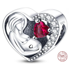 Charm Sterling silver 925 Pregnancy bead on bracelet family