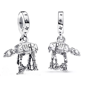 Charm Sterling Silver 925 Marvel Star Wars AT-AT Walker, pendant for bracelet movie