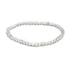Crystal elastic bracelet faceted natural stone 3mm / 16 - 17cm, stone of stones