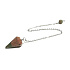 Unakit pendulum natural stone 2,5 cm + 18 cm chain with bead, stone of personal growth and vision