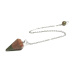 Unakit pendulum natural stone 2,5 cm + 18 cm chain with bead, stone of personal growth and vision
