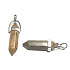 Tiger eye pendulum hexagon pendant natural stone 41 x 13 mm, stone of sun and earth, brings luck and wealth