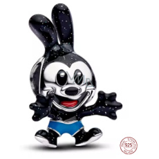 Charm Sterlingové stříbro 925 Disney Oswald – Šťastný králík, korálek na náramek film Charm Sterlingové stříbro 925 Disney Oswald – Šťastný králík, korálek na náramek film